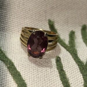 ESPO 14kt ge Amethyst and gold Cocktail Ring